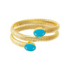 Turquoise Colored Stone Wrap Snake Bangle Bracelet - Adina Eden's Jewels