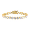 Gold / 7" / 5MM Bezel Tennis Bracelet - Adina Eden's Jewels