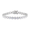 Silver / 7" / 5MM Bezel Tennis Bracelet - Adina Eden's Jewels