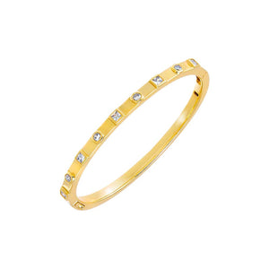 Scattered CZ Bezel Bangle Bracelet - Adina Eden's Jewels