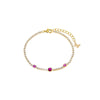 Magenta Colored Graduated Solitaire Tennis Bracelet - Adina Eden's Jewels