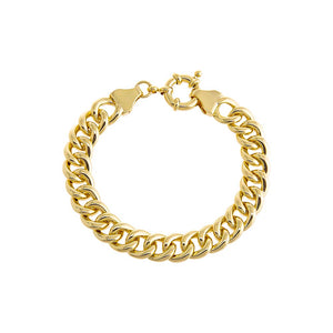 Gold Solid Cuban Toggle Bracelet - Adina Eden's Jewels