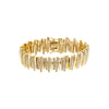 Gold Solid/Pave Lined Tennis Bracelet - Adina Eden's Jewels