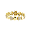 Gold Solid/Pave Puffy Heart Tennis Bracelet - Adina Eden's Jewels