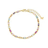 Multi Color Pastel Colored Baguette Bracelet - Adina Eden's Jewels