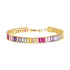 Multi Color CZ Multi Colored Baguette Tennis Bracelet - Adina Eden's Jewels