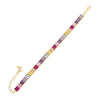 CZ Multi Colored Baguette Tennis Bracelet - Adina Eden's Jewels