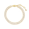 Gold CZ Baguette Tennis Bracelet - Adina Eden's Jewels