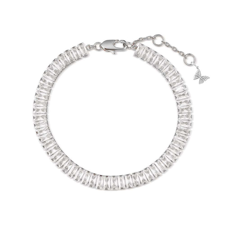 Silver CZ Baguette Tennis Bracelet - Adina Eden's Jewels