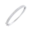 14K White Gold Diamond Pave Five Row Bangle 14K - Adina Eden's Jewels