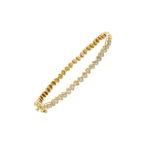 Lab Grown Diamond Multi Pear Bezel Bangle 14K