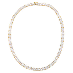 Baguette Tennis Necklace - Adina Eden's Jewels