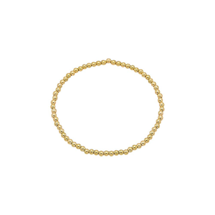 Gold / 3MM Beaded Ball Bracelet - Adina Eden's Jewels