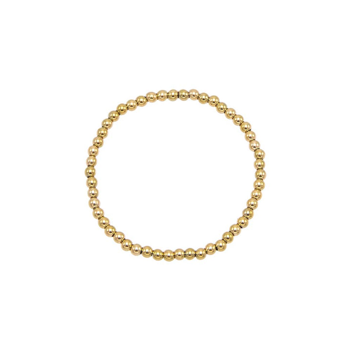 Gold / 4MM Beaded Ball Bracelet - Adina Eden's Jewels