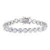 Silver / 6.5" / 5MM Bezel Tennis Bracelet - Adina Eden's Jewels
