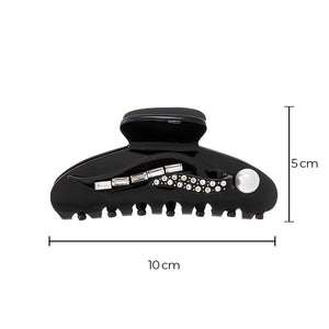 Pearl, Baguette, & Rhinestone Hair Claw Clip - Adina Eden's Jewels