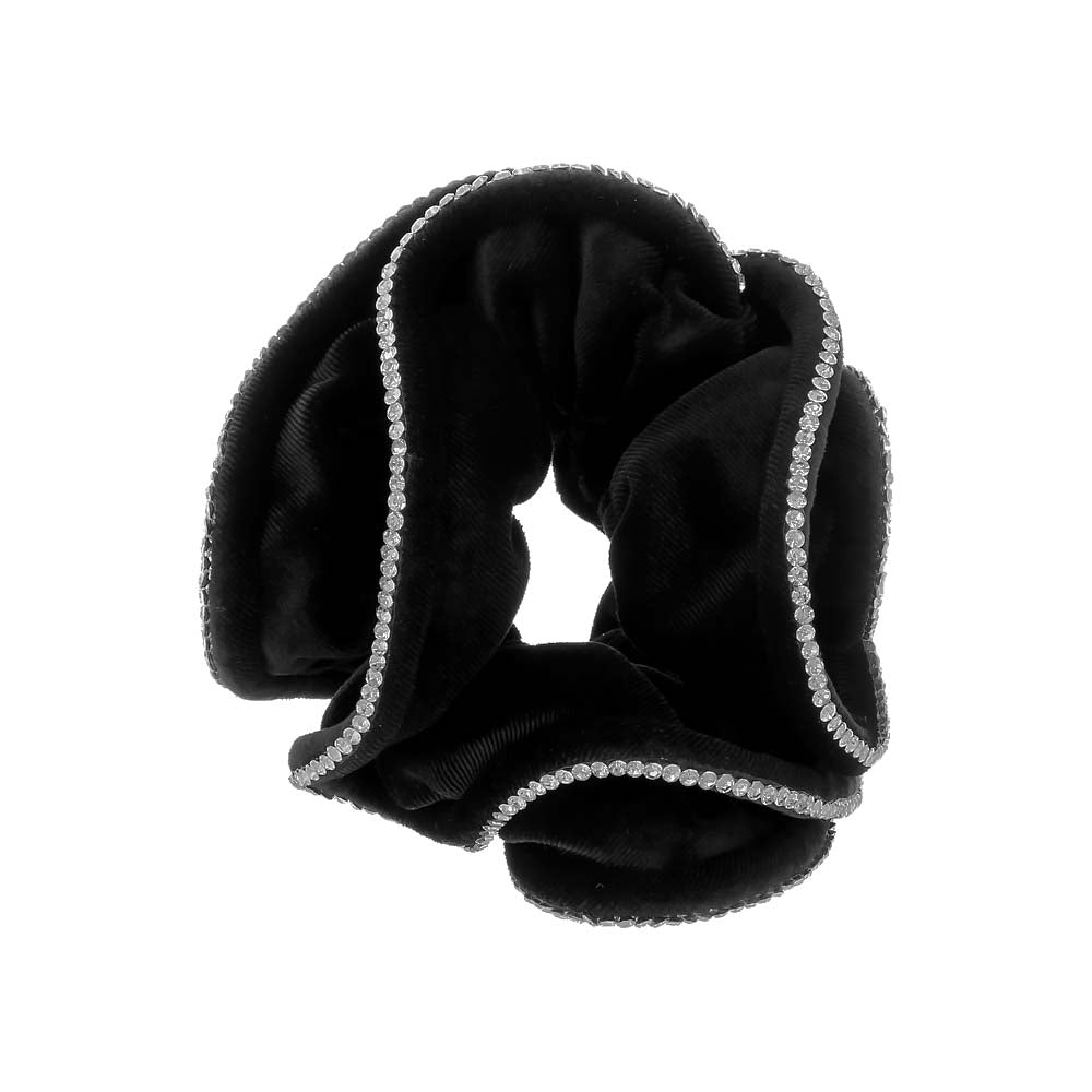 Jewel-Trimmed Velvet Scrunchie