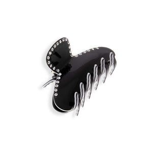 Black Rhinestone Accented Mini Claw Clip - Adina Eden's Jewels