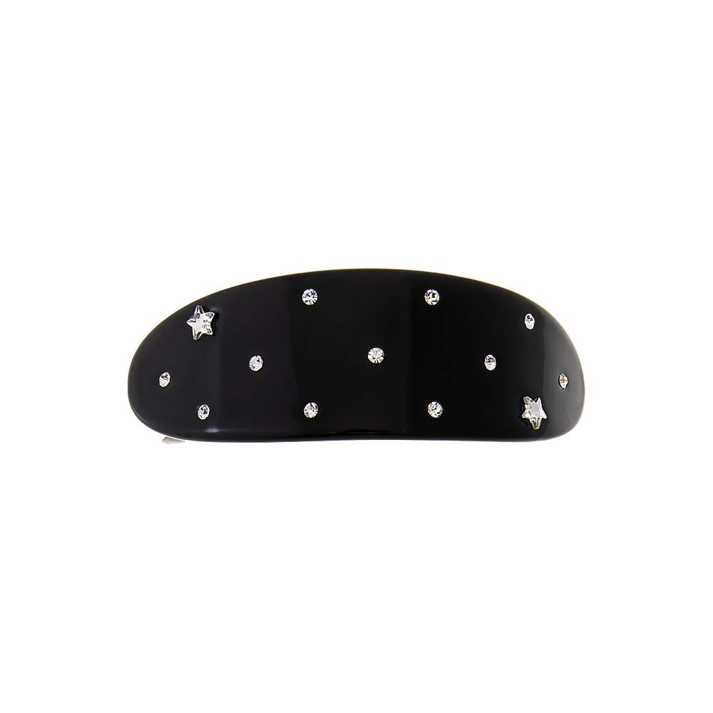 Black Celestial Scattered Wide Hair Barrette - Adina Eden's Jewels