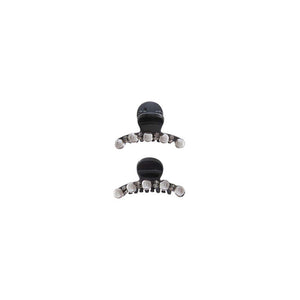Black Mini Pearl Row Claw Clip Set - Adina Eden's Jewels