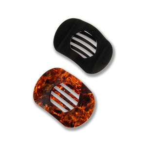 Black & Tortoise Tortoise & Black Oversized Flat Lay Clip Set - Adina Eden's Jewels