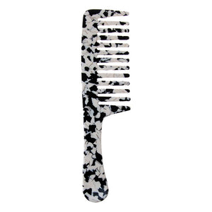 Black & White Colored Hair Comb W/ Handle - Adina Eden's Jewels