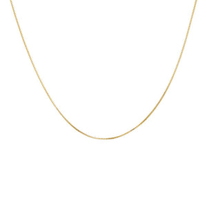 14K Gold / 18" Box Chain Necklace 14K - Adina Eden's Jewels