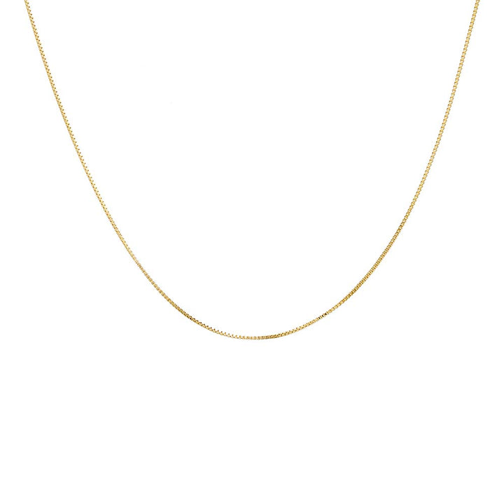 14K Gold / 16" Box Chain Necklace 14K - Adina Eden's Jewels