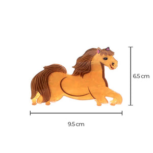 Golden Horse Claw Clip - Adina Eden's Jewels