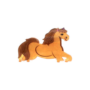 Yellow Golden Horse Claw Clip - Adina Eden's Jewels