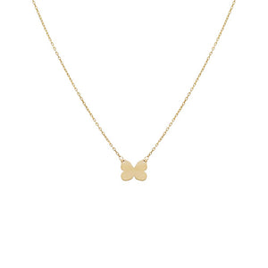 14K Gold Butterfly Pendant Necklace 14K - Adina Eden's Jewels