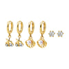 Gold Shells & Pearls Earring Combo Set - Adina Eden's Jewels