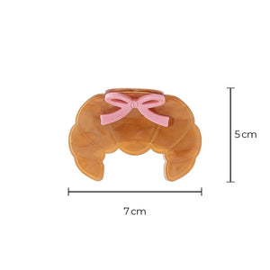 Pink Bow Croissant Claw Clip - Adina Eden's Jewels