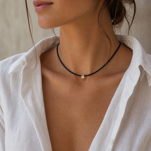 Diamond Pave X Baguette Rondelle Charm 14K - Adina Eden's Jewels