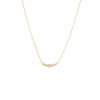 14K Gold CZ Bezel Curved Bar Pendant Necklace 14K - Adina Eden's Jewels