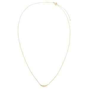 CZ Curved Bezel Bar Pendant Necklace