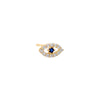 Sapphire Blue / Single CZ Colored Evil Eye Stud Earring 14K - Adina Eden's Jewels