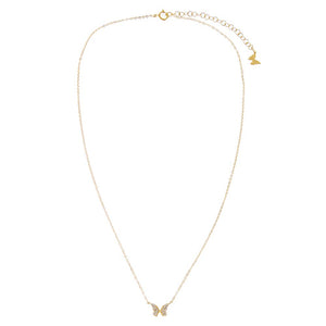  CZ Pave Butterfly Pendant Necklace - Adina Eden's Jewels