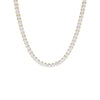 Gold / 17IN / 5MM CZ Princess Cut Tennis Necklace - Adina Eden's Jewels