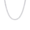 Silver / 17IN / 5MM CZ Princess Cut Tennis Necklace - Adina Eden's Jewels