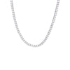 Silver / 16IN / 4MM CZ Princess Cut Tennis Necklace - Adina Eden's Jewels