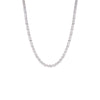 Silver / 16IN CZ Scattered Baguette Tennis Necklace - Adina Eden's Jewels