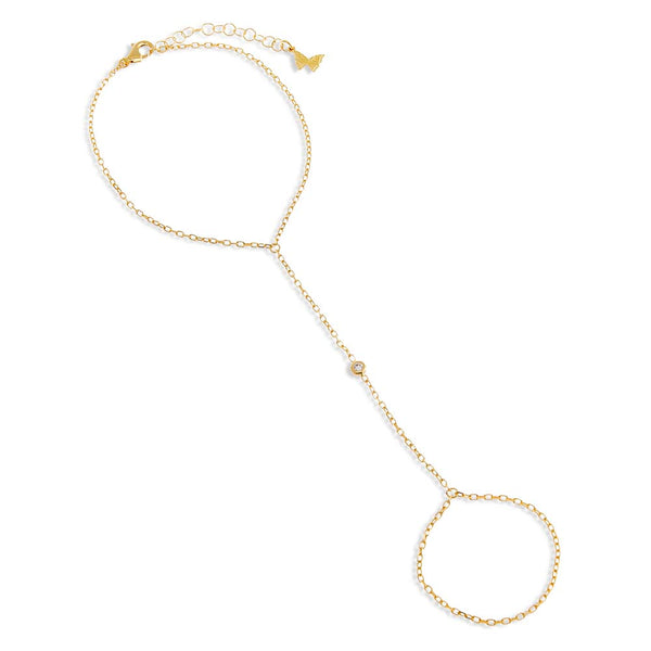 Tenz Hand Chain CZ Mini Bezel Hand Chain – Adina Eden