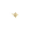 14K Gold / Single CZ Starburst Stud Earring 14K - Adina Eden's Jewels