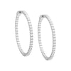 Silver / 45MM CZ Thin Round Hoop Earring - Adina Eden's Jewels