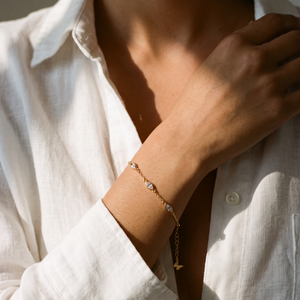 CZ Triple Bezel Marquise Bracelet