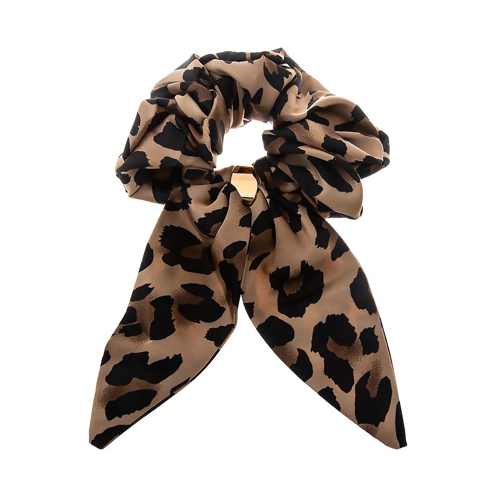 Leopard Cheetah Bow Tie Hair Scrunchie - Adina Eden's Jewels