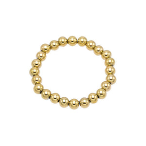 Gold Chunky Beaded Ball Bracelet - Adina Eden's Jewels
