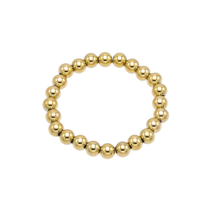 Gold Chunky Beaded Ball Bracelet - Adina Eden's Jewels