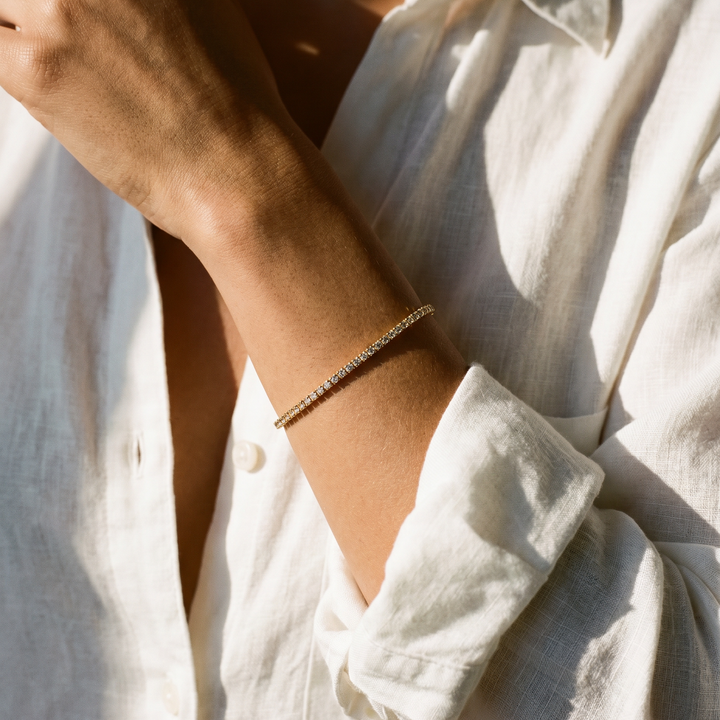 Classic Thin Tennis Bracelet – Adina Eden